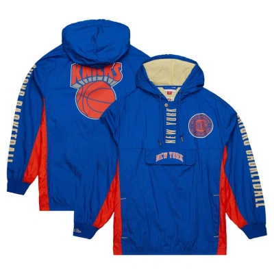 Mitchell & Ness Blue New York Knicks Big & Tall Hardwood Classics Team Og 2.0 Anorak Hoodie Quarter-
