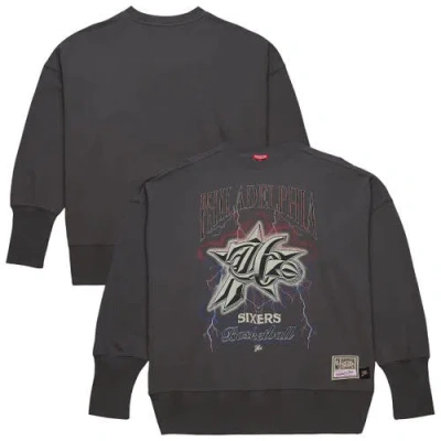 Mitchell & Ness Charcoal Philadelphia 76ers Hardwood Classics Lightweight Pullover Sweatshirt