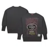 MITCHELL & NESS MITCHELL & NESS CHARCOAL SAN FRANCISCO 49ERS DISTRESSED LOGO 4.0 PULLOVER SWEATSHIRT