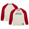 MITCHELL & NESS MITCHELL & NESS CREAM CAROLINA HURRICANES LEGENDARY SLUB VINTAGE RAGLAN LONG SLEEVE T-SHIRT