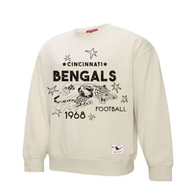 Mitchell & Ness Women's Cream Cincinnati Bengals Shooting Stars Pullover Sweatshirt