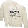 Mitchell & Ness Women's Cream Cleveland Browns Shooting Stars Pullover Sweatshirt In Cream