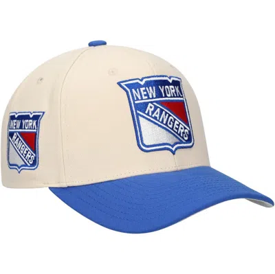 Mitchell & Ness Cream/blue New York Rangers Game On 2-tone Pro Adjustable Hat