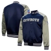Mitchell & Ness Men's Deion Sanders Navy Dallas Cowboys Retired Player Graphic Full-zip Satin Jacket In Navy