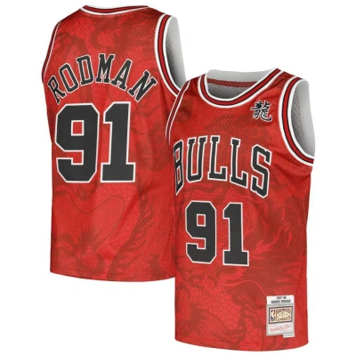 Mitchell & Ness Dennis Rodman Red Chicago Bulls 1997/98 Hardwood Classics Asian Heritage 6.0 Swingma
