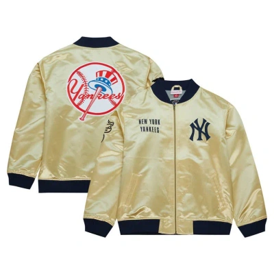 Mitchell & Ness Men's  Gold New York Yankees Og 2.0 Lightweight Satin Full-zip Jacket