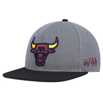 Mitchell & Ness Gray/black Chicago Bulls Core Snapback Hat