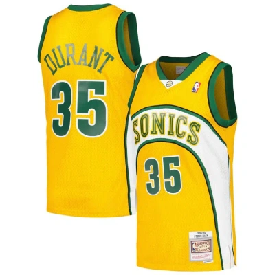 Mitchell & Ness Kevin Durant Yellow Seattle Supersonics  2007/08 Hardwood Classics Swingman Throwbac