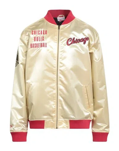 Mitchell & Ness Man Jacket Gold Size Xl Polyester