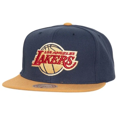 Mitchell & Ness Men's  Navy Los Angeles Lakers Work It Snapback Hat