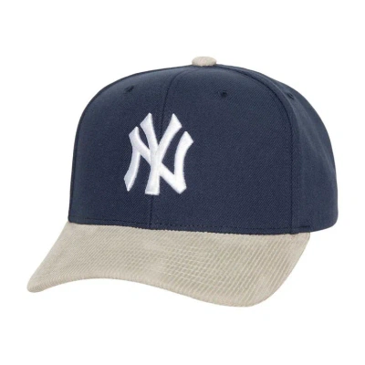 Mitchell & Ness Navy New York Yankees Corduroy Pro Snapback Hat In Blue