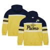 MITCHELL & NESS MITCHELL & NESS NAVY/GOLD INDIANA PACERS HEAD COACH PULLOVER HOODIE