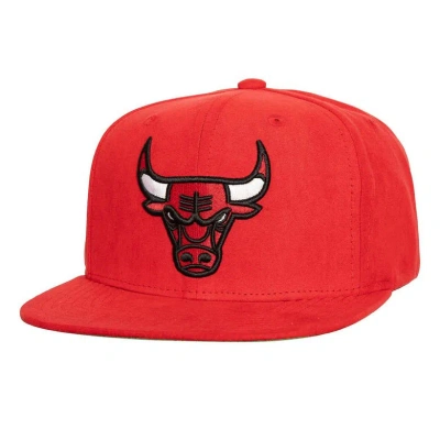 Mitchell & Ness Red Chicago Bulls Sweet Suede Snapback Hat