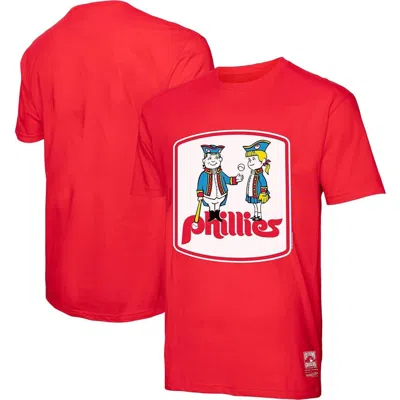 Mitchell & Ness Red Philadelphia Phillies Basic Logo T-shirt