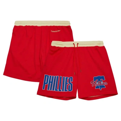 Mitchell & Ness Men's  Red Philadelphia Phillies Og 2.0 Fashion Shorts