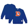 Mitchell & Ness Royal Denver Broncos Basic Fleece Pullover Sweatshirt In Blue