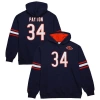 Mitchell & Ness Men's Walter Payton Navy Chicago Bears Retired Player Name Number Pullover Hoodie In Navy