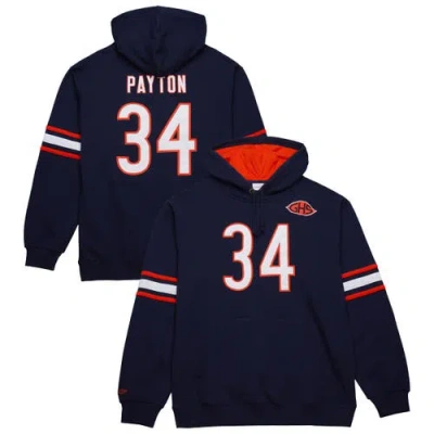 Mitchell & Ness Men's Walter Payton Navy Chicago Bears Retired Player Name Number Pullover Hoodie