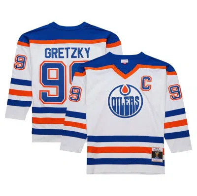 Mitchell & Ness Wayne Gretzky White Edmonton Oilers  1986/87 Blue Line Player Jersey