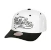 MITCHELL & NESS MITCHELL & NESS WHITE CHICAGO WHITE SOX COOPERSTOWN COLLECTION TAIL SWEEP PRO SNAPBACK HAT