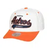MITCHELL & NESS MITCHELL & NESS WHITE HOUSTON ASTROS COOPERSTOWN COLLECTION TAIL SWEEP PRO SNAPBACK HAT