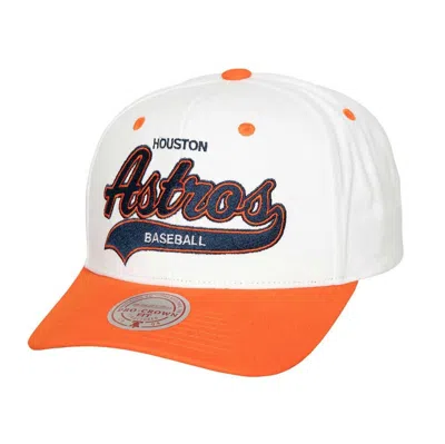 Mitchell & Ness White Houston Astros Cooperstown Collection Tail Sweep Pro Snapback Hat