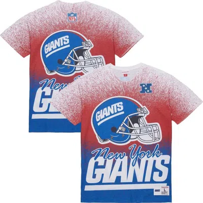 Mitchell & Ness White New York Giants Team Burst Vintage Logo T-shirt