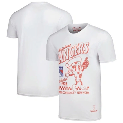 Mitchell & Ness Mitchell Ness Big Boys And Girls White New York Rangers Concession Stand T-shirt