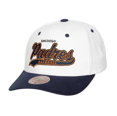 Mitchell & Ness White San Diego Padres Cooperstown Collection Tail Sweep Pro Snapback Hat