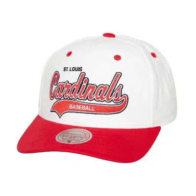 Mitchell & Ness White St. Louis Cardinals Cooperstown Collection Tail Sweep Pro Snapback Hat