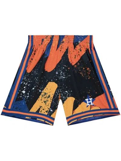 Mitchell & Ness "mlb Houston Astros" Hyper Hoops Shorts In Blue