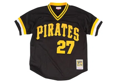 Pre-owned Mitchell & Ness Mlb Kids Pittsburgh Pirates Kent Tekulve 1982 Authentic Mesh Bp Jersey In Black