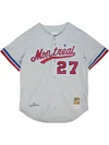 Mitchell & Ness Mlb Montreal Expos Cooperstown "grey/red" Authentic Jersey In Grey