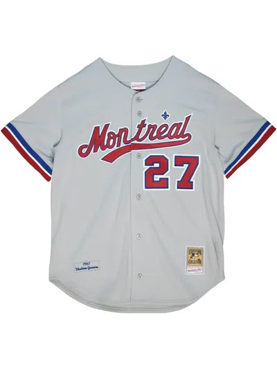 Mitchell & Ness Mlb Montreal Expos Cooperstown "grey/red" Authentic Jersey