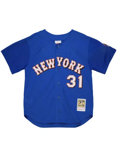 Mitchell & Ness "mlb Ny Mets 1999 Mike Piazza" Authentic Batting Practice Jersey In Blue