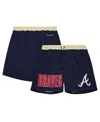 Mitchell & Ness Navy Atlanta Braves Og 2.0 Fashion Shorts In Navy