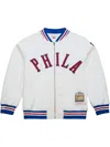 Mitchell & Ness Nba 76ers 1966 Wilt Chamberlain "philadelphia 76ers" Jacket In White