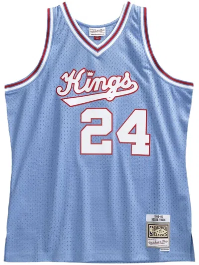 Mitchell & Ness "nba 85 Reggie Theus" Swingman Jersey Waistcoat Top In Blue