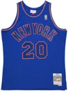 Mitchell & Ness "nba Allan Houston Ny Knicks 1996-97" Dark Swingman Jersey Vest Top In Blue