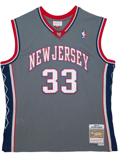 Mitchell & Ness Nba Alternate "nets 1999 Stephon Marbury" Jersey In Grey