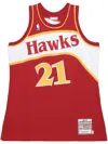 Mitchell & Ness Men's Basketball Tank Top Nba Swingman Jersey Hardwood Classics No 21 Dominique Wilkins 1986-87 Atlh In Red