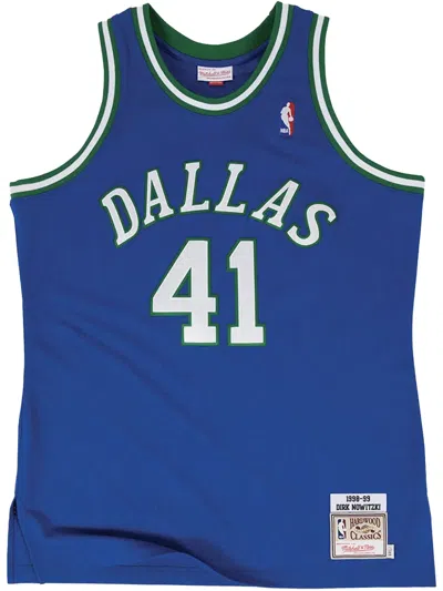 Mitchell & Ness Nba Authentic "dallas Mavericks 98 Dirk Nowitzki" Jersey In Blue