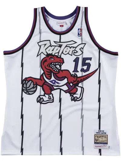 Mitchell & Ness Nba Authentic "toronto Raptors 1998 Vince Carter" Jersey In White
