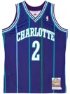 Mitchell & Ness "nba Charlotte Hornets 94 Larry Johnson" Authentic Alternate Jersey In Blue