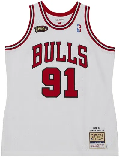 Mitchell & Ness "nba Chicago Bulls 1997 Dennis Rodman" Home Finals Jersey In White