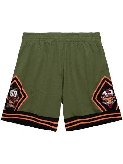 Mitchell & Ness "nba Chicago Bulls 1997" Flight Swingman Shorts In Green