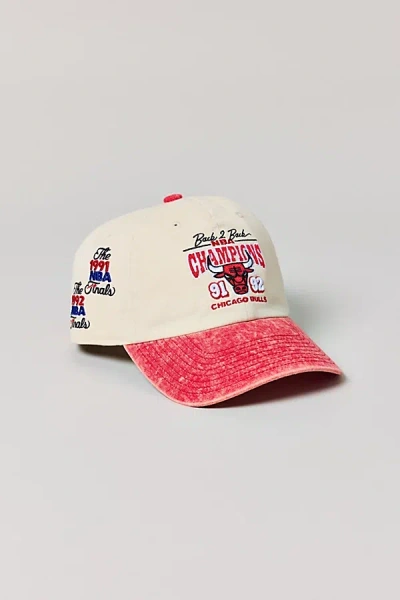 Mitchell & Ness Nba Chicago Bulls Champions Dad Hat In Creme, Men's At Urban Outfitters In White