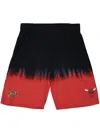 Mitchell & Ness "nba Chicago Bulls" Tie-dye Basketball Shorts In Black