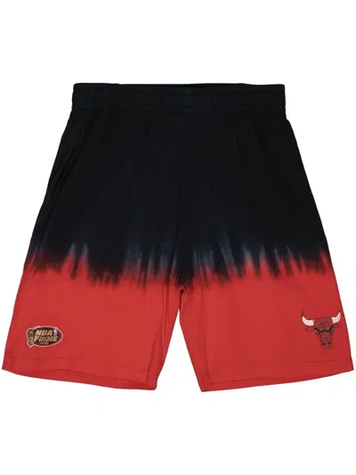 Mitchell & Ness "nba Chicago Bulls" Tie-dye Basketball Shorts In Black