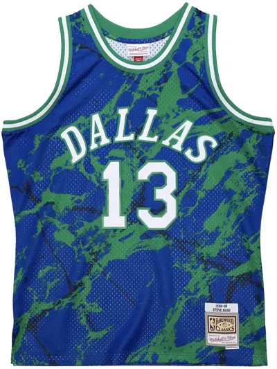 Mitchell & Ness "nba Dallas Mavericks 1998 Steve Nash" Basketball Jersey In Blue